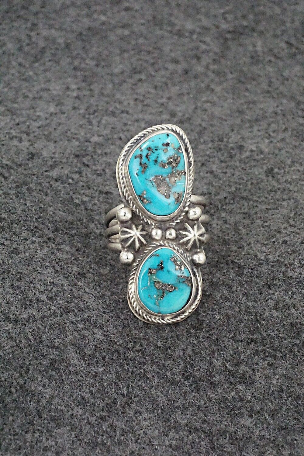 Turquoise & Sterling Silver Ring - Bob Becenti - Size 9