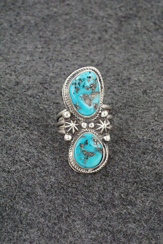 Turquoise & Sterling Silver Ring - Bob Becenti - Size 9
