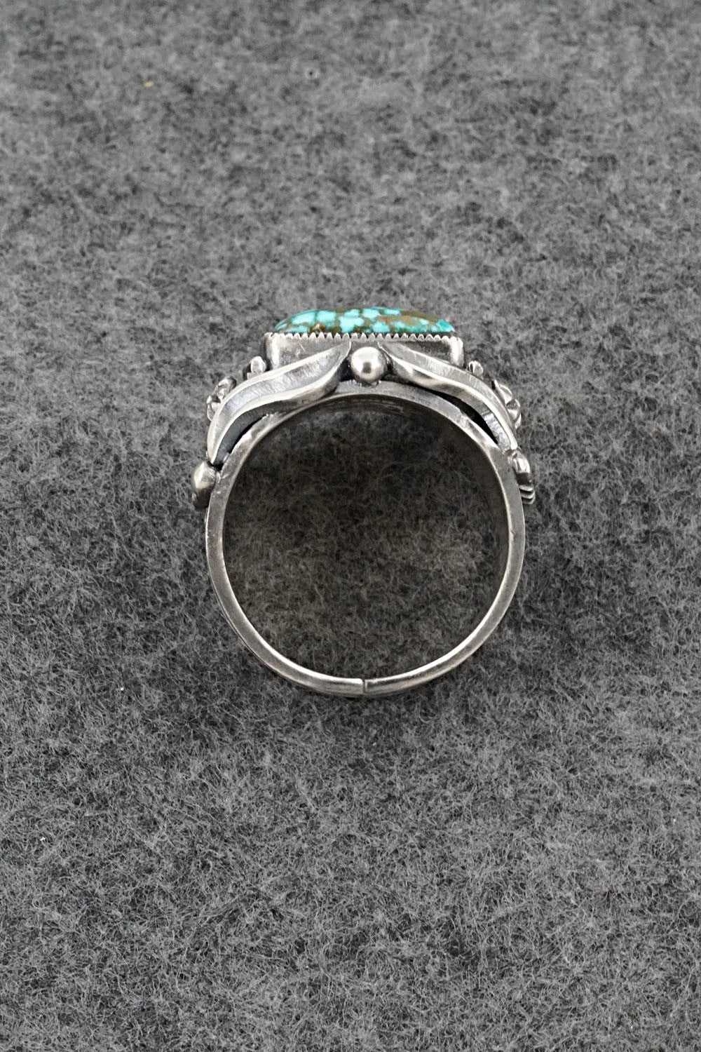 Turquoise & Sterling Silver Ring - Delbert Gordon - Size 11.5