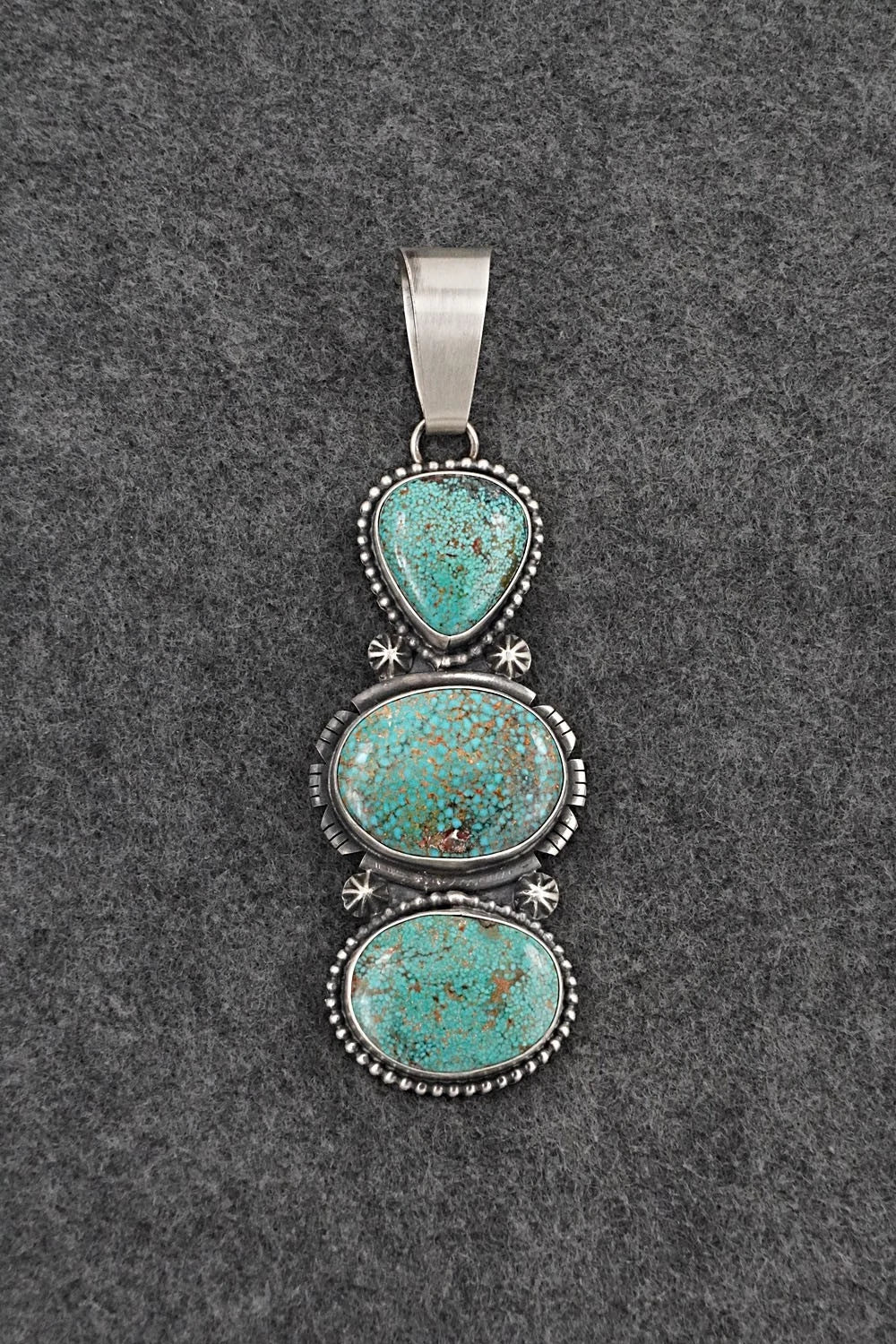 Turquoise & Sterling Silver Pendant - Randy Billy