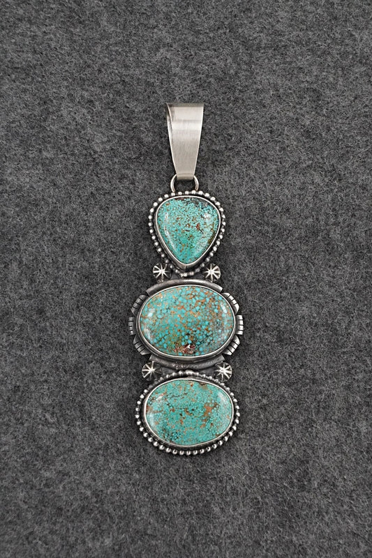 Turquoise & Sterling Silver Pendant - Randy Billy