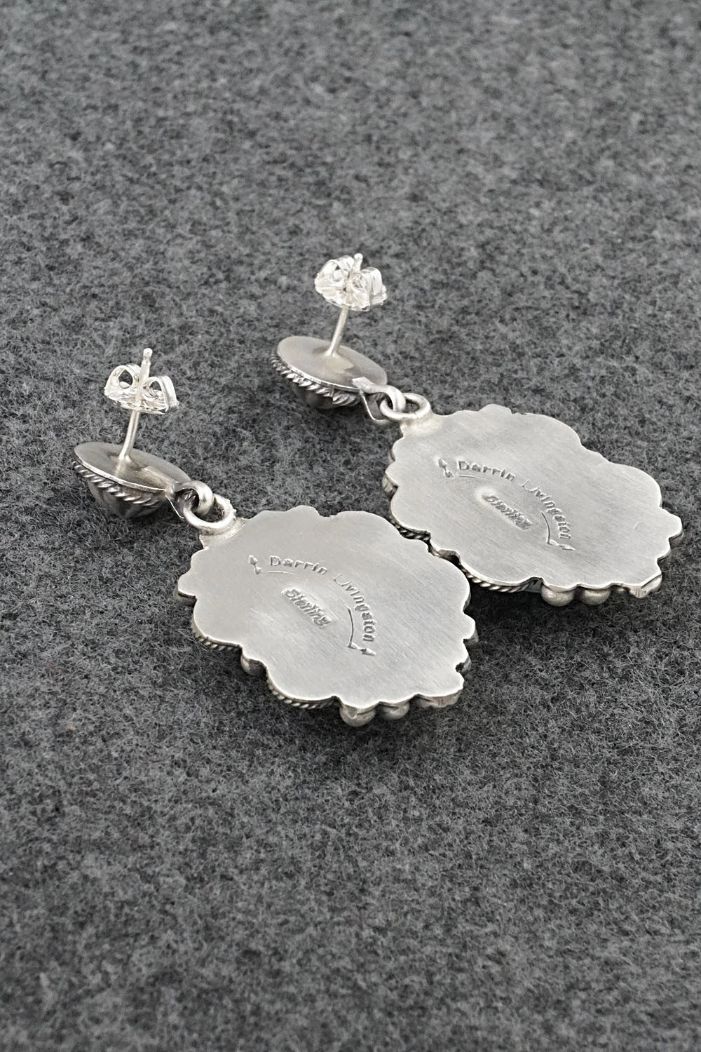 Turquoise & Sterling Silver Earrings - Darrin Livingston