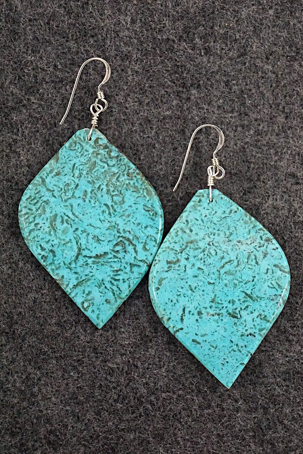 Turquoise & Sterling Silver Earrings - Lupe Lovato