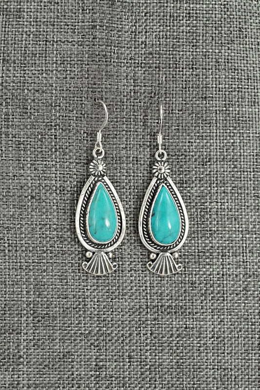 Turquoise & Sterling Silver Earrings - Verley Betone