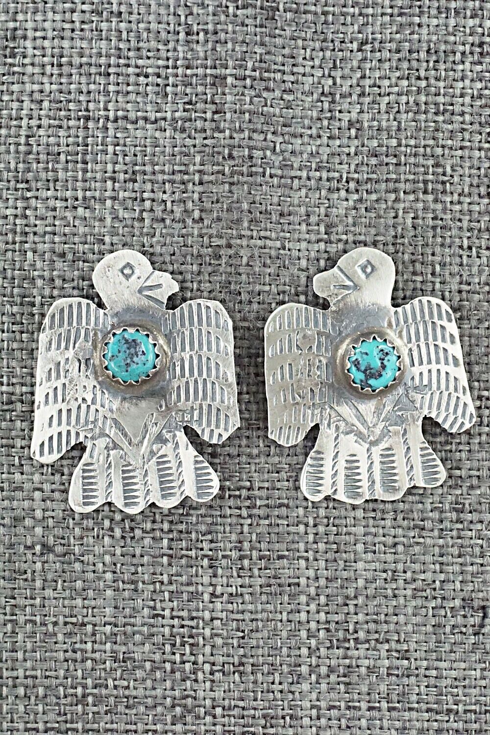 Turquoise & Sterling Silver Earrings - Gabrielle Yazzie