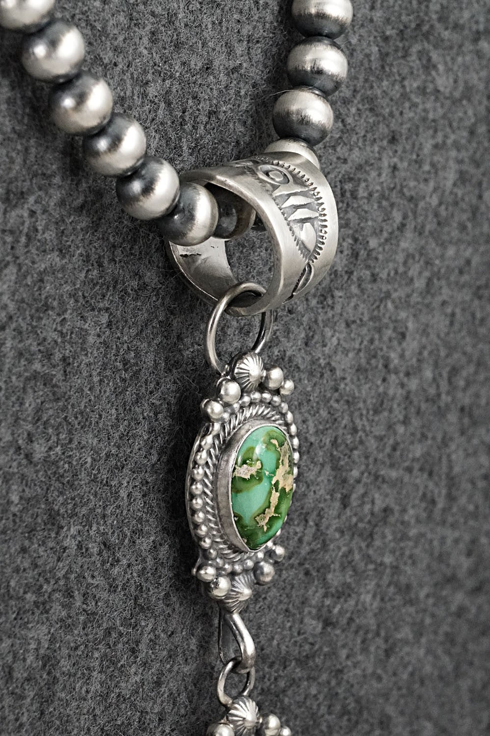 Turquoise & Sterling Silver Necklace - Tom Lewis