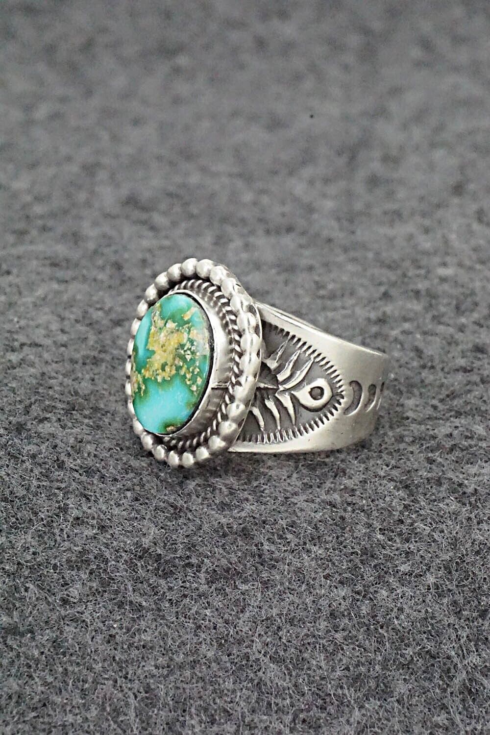 Turquoise & Sterling Silver Ring - Samuel Yellowhair - Size 10