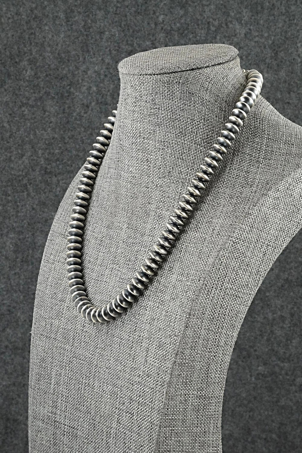 Sterling Silver Navajo Pearl Necklace 16" - Dorinda Mariano