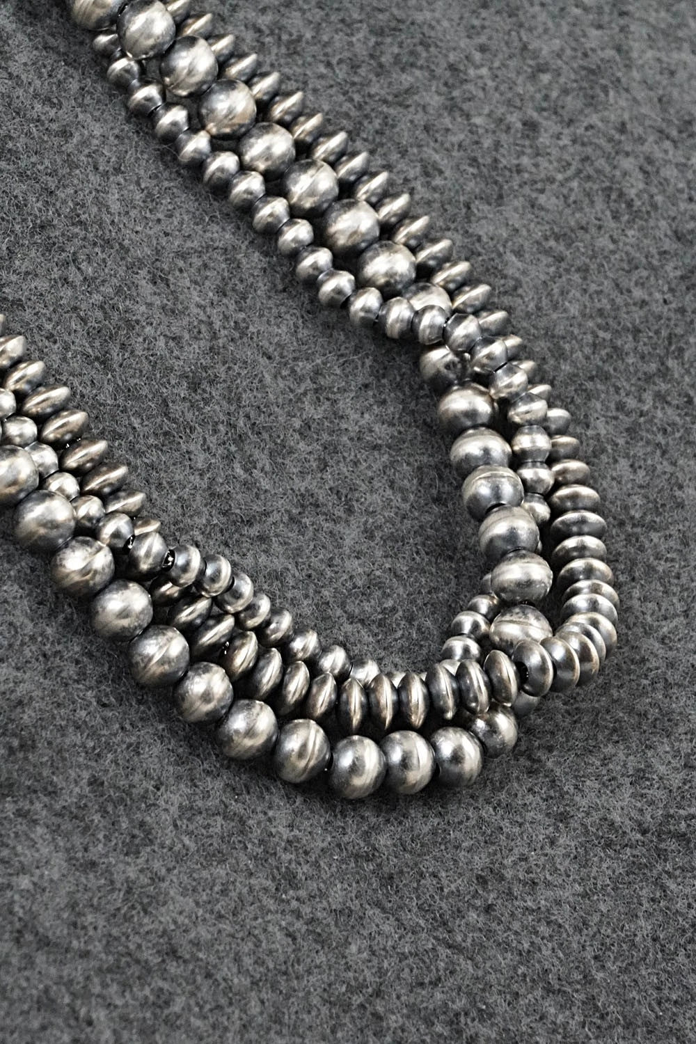 Sterling Silver Navajo Pearl Necklace 18" - Dorinda Mariano