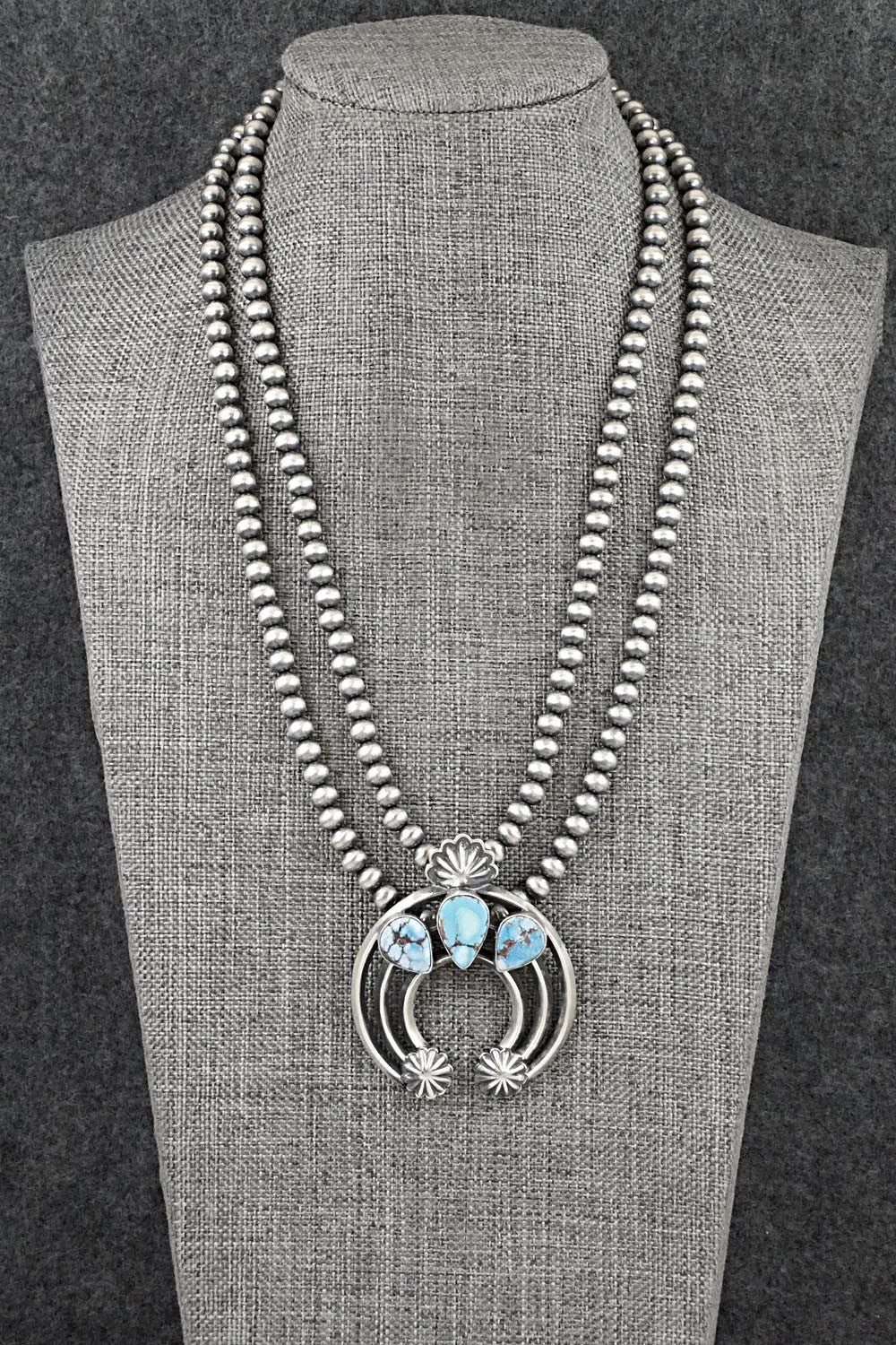 Turquoise & Sterling Silver Necklace - Davey Morgan