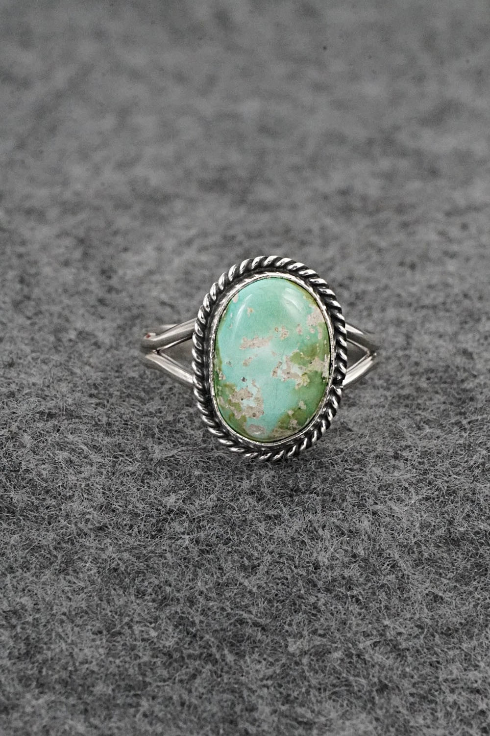 Turquoise & Sterling Silver Ring - Rosemary Saunders - Size 9
