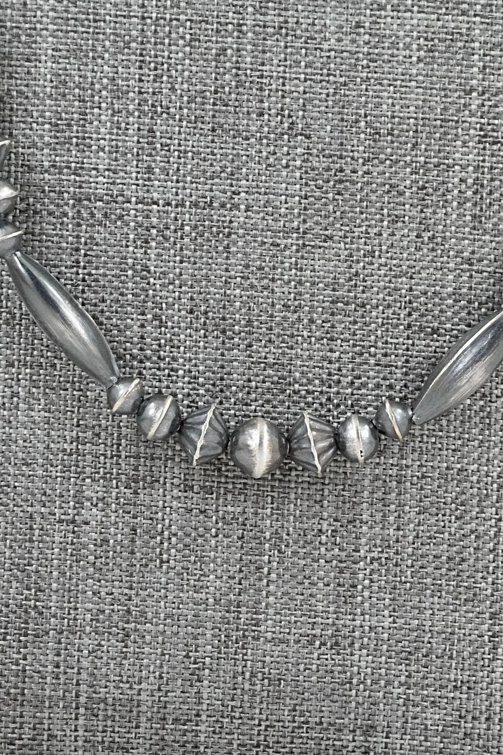 Sterling Silver Navajo Pearl Necklace 24" - Vintage