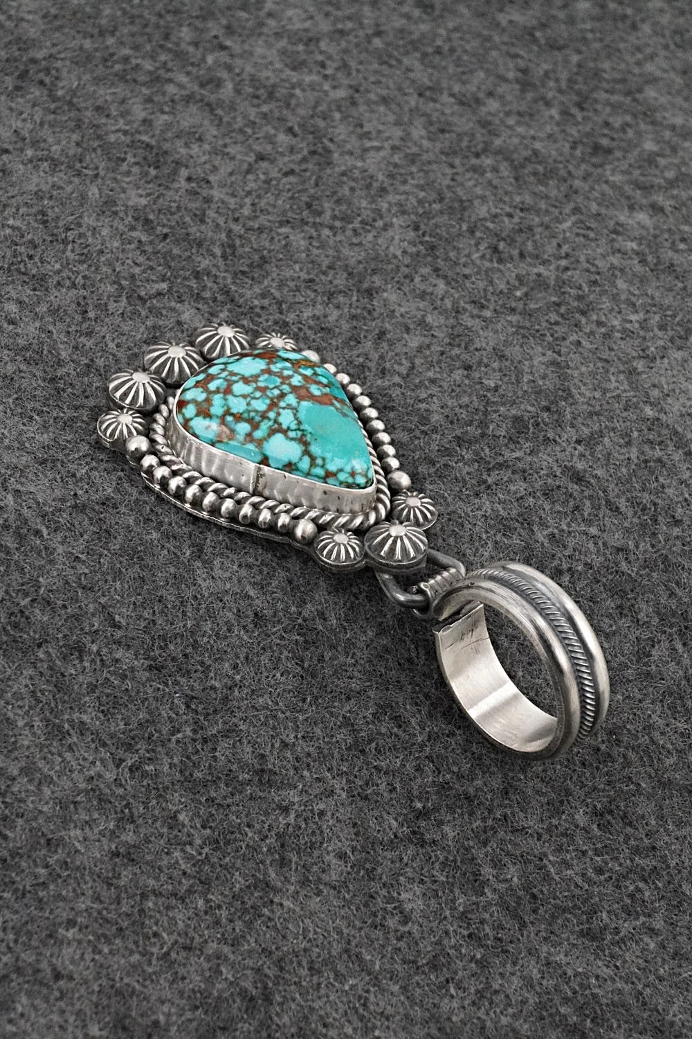 Turquoise & Sterling Silver Pendant - Michael Calladitto