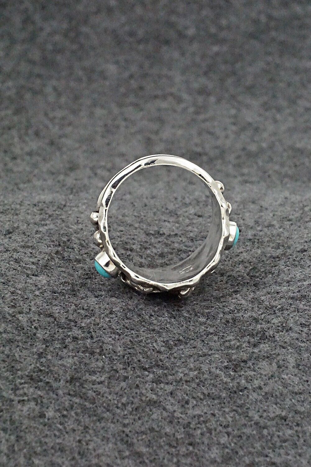 Turquoise & Sterling Silver Ring - Genevieve Francisco - Size 11.5