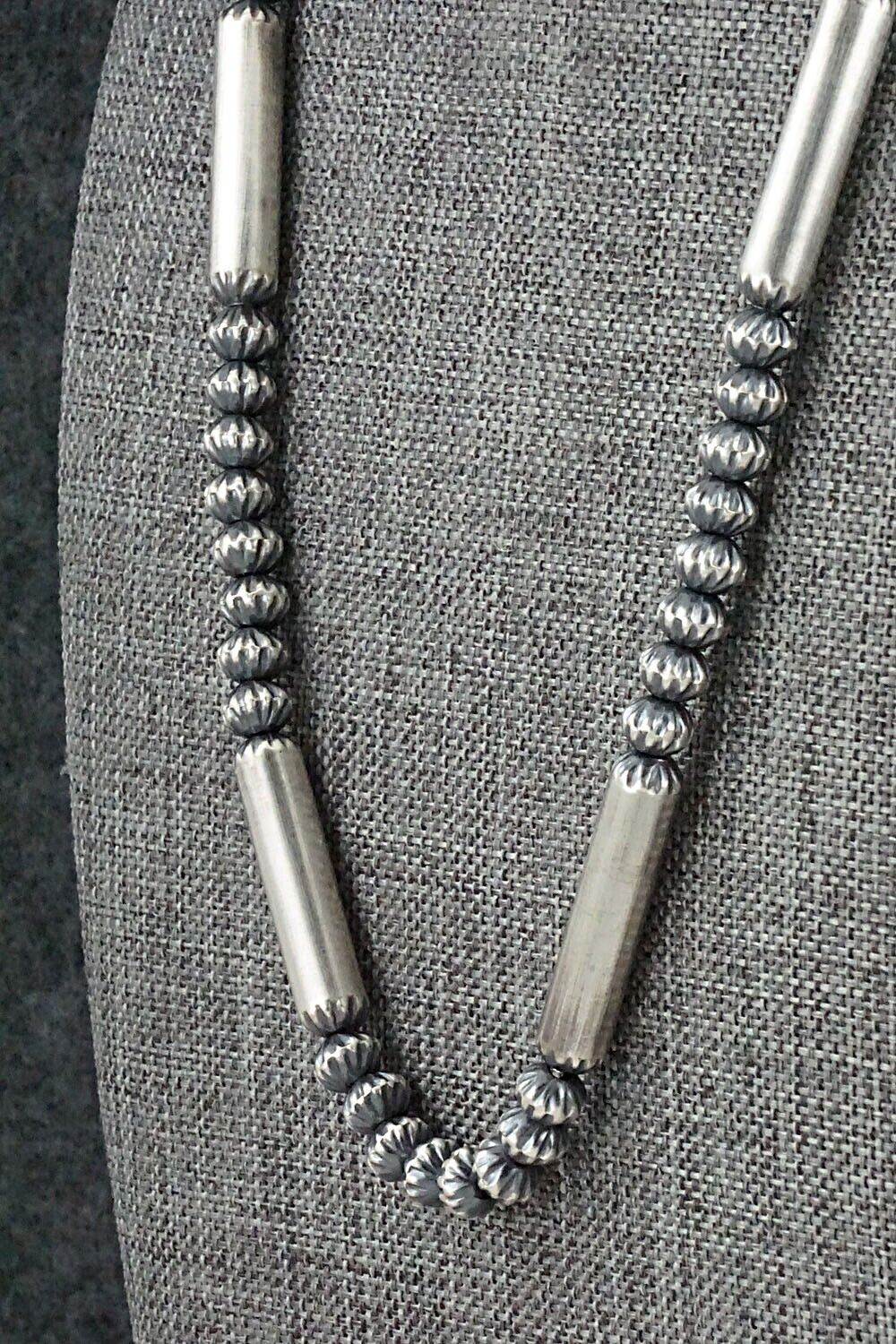 Sterling Silver Navajo Pearl Necklace 20" - Tonisha Haley