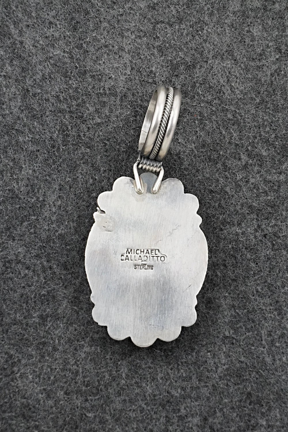 Turquoise & Sterling Silver Pendant - Michael Calladitto