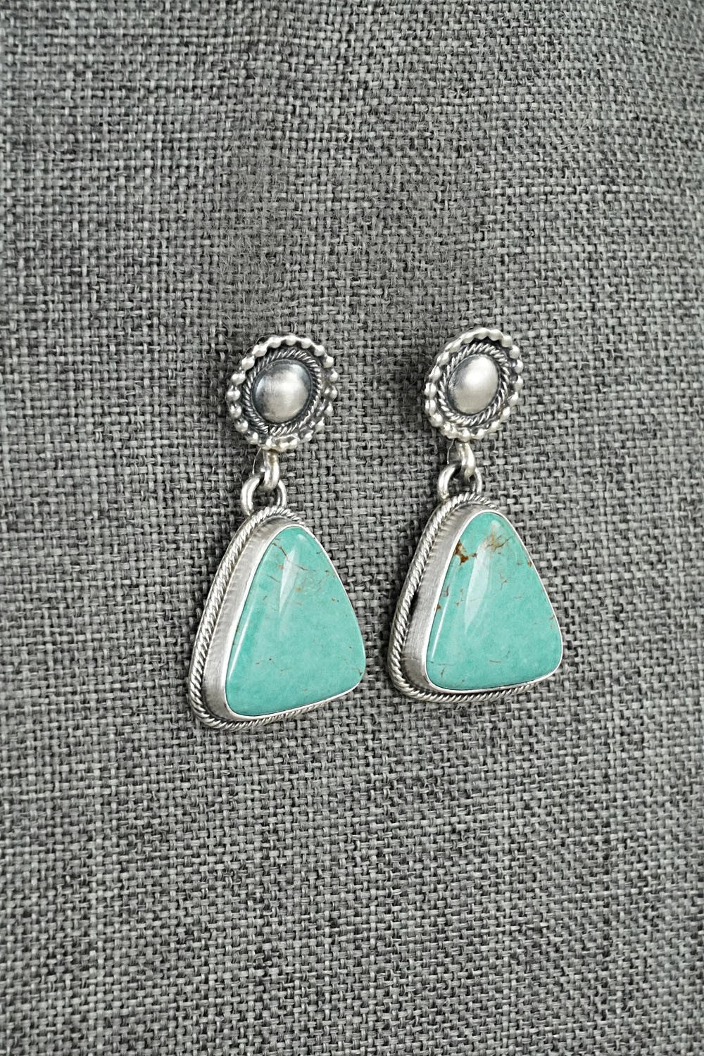 Turquoise & Sterling Silver Earrings - Darrin Livingston