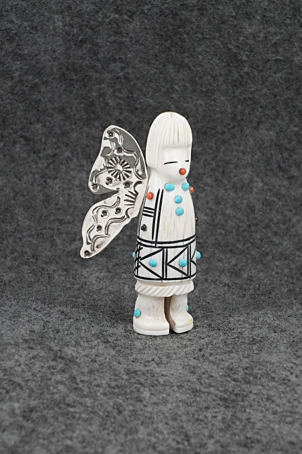 Butterfly Maiden Zuni Fetish Carving - Claudia Peina