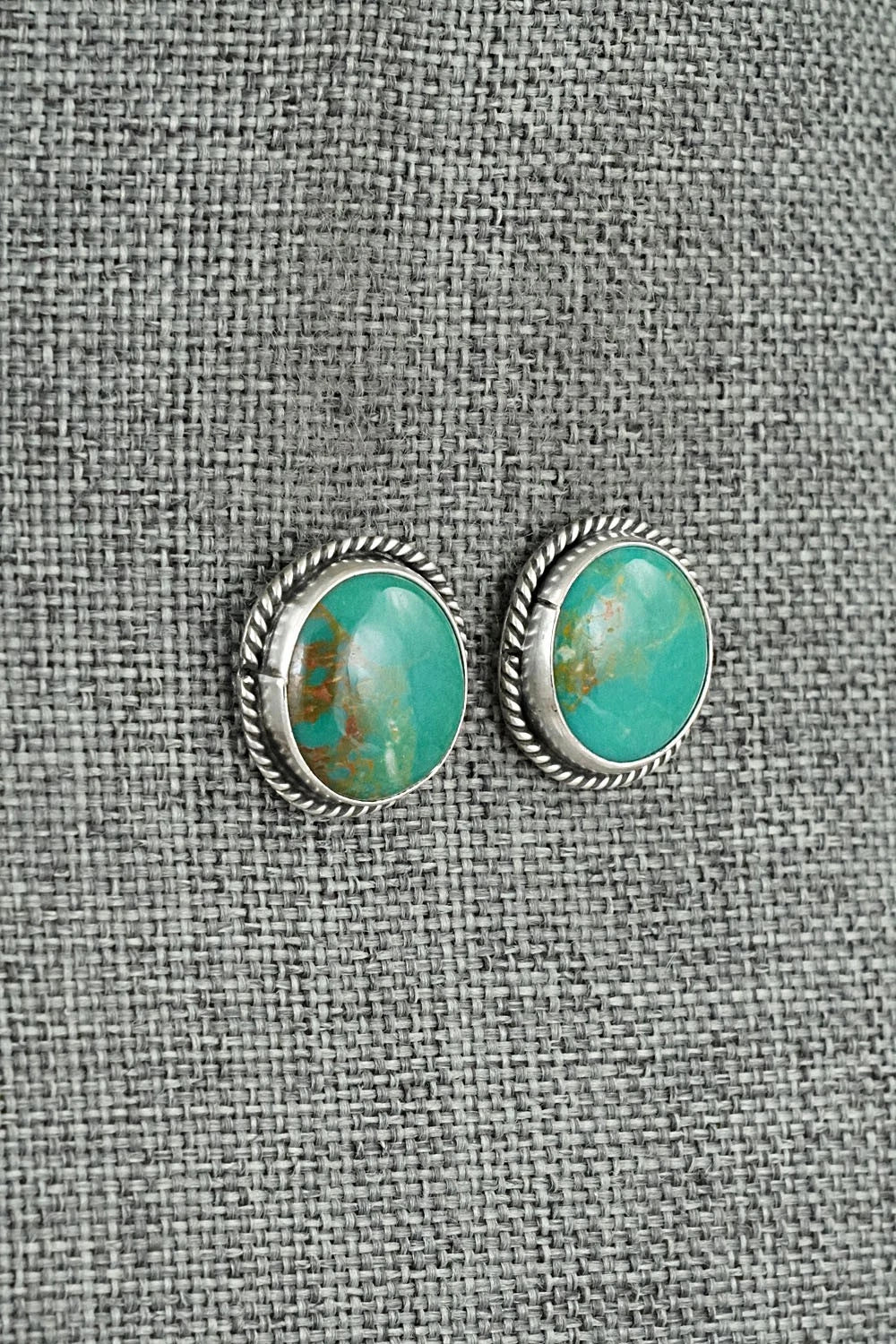 Turquoise & Sterling Silver Earrings - Rosemary Saunders