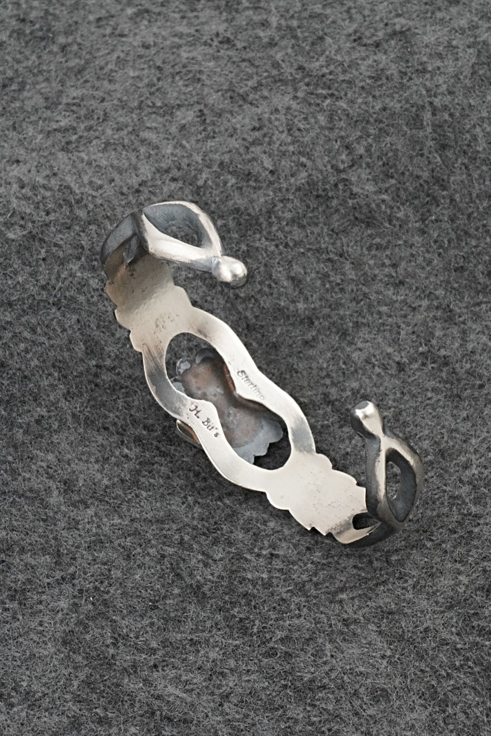 Turquoise & Sterling Silver Bracelet - Harrison Bitsue