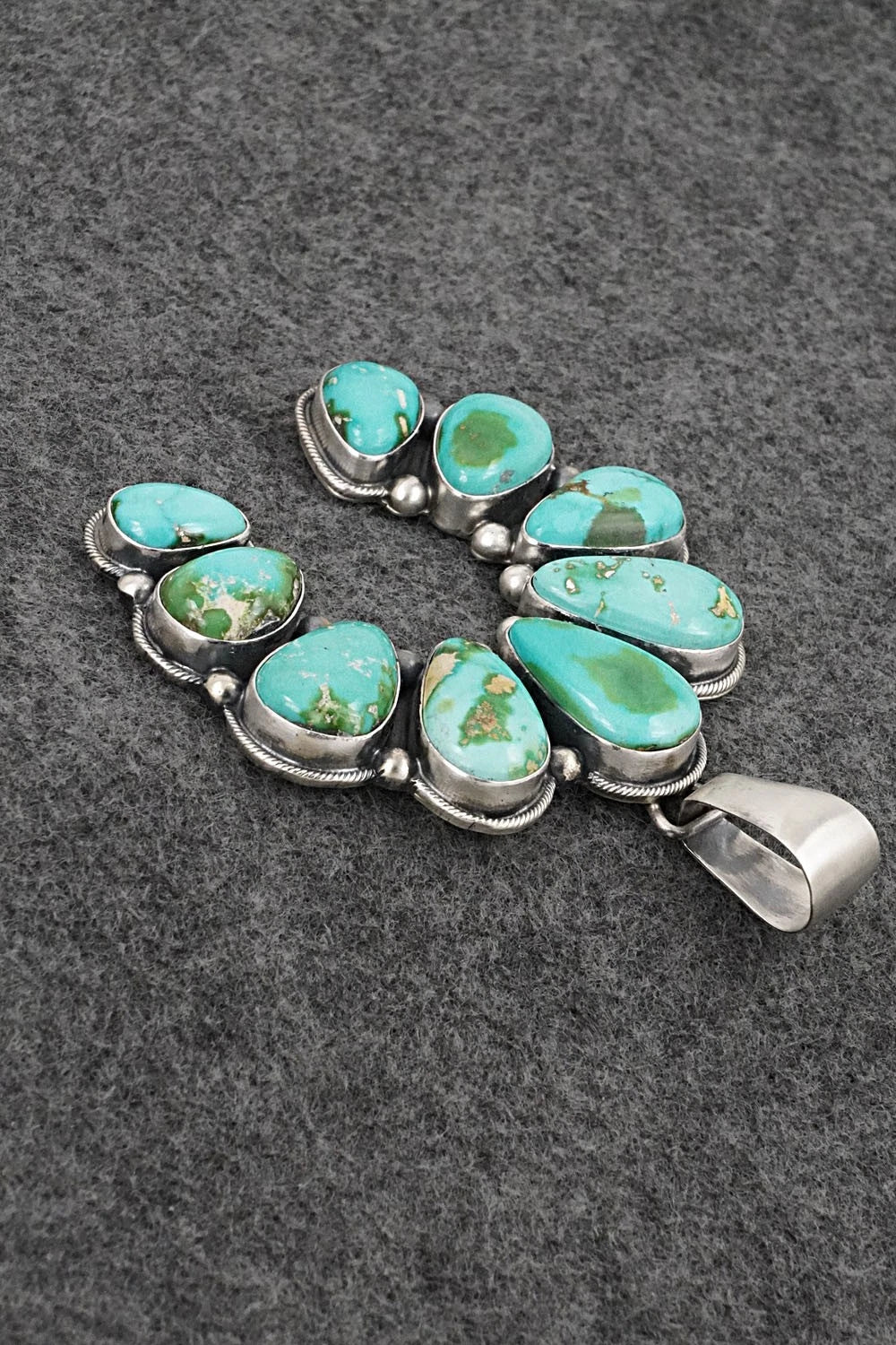 Turquoise & Sterling Silver Pendant - Paul Livingston