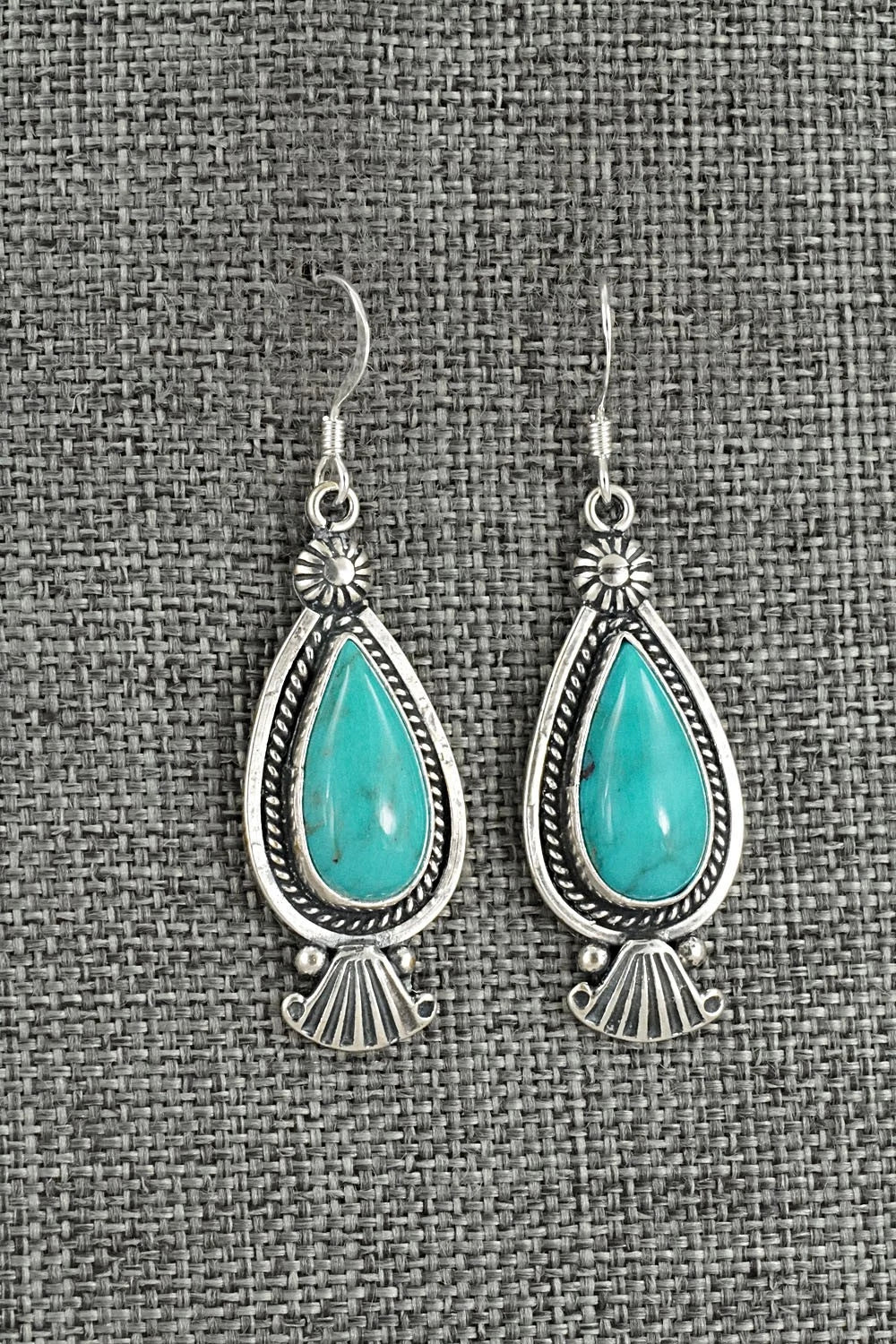 Turquoise & Sterling Silver Earrings - Verley Betone