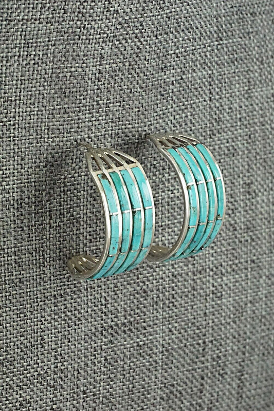 Turquoise & Sterling Silver Earrings - Andrew Enrico