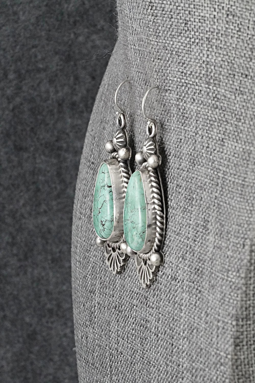 Turquoise & Sterling Silver Earrings - Michael Calladitto