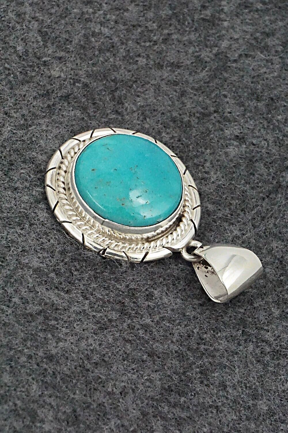 Turquoise & Sterling Silver Pendant - Peggy Skeets