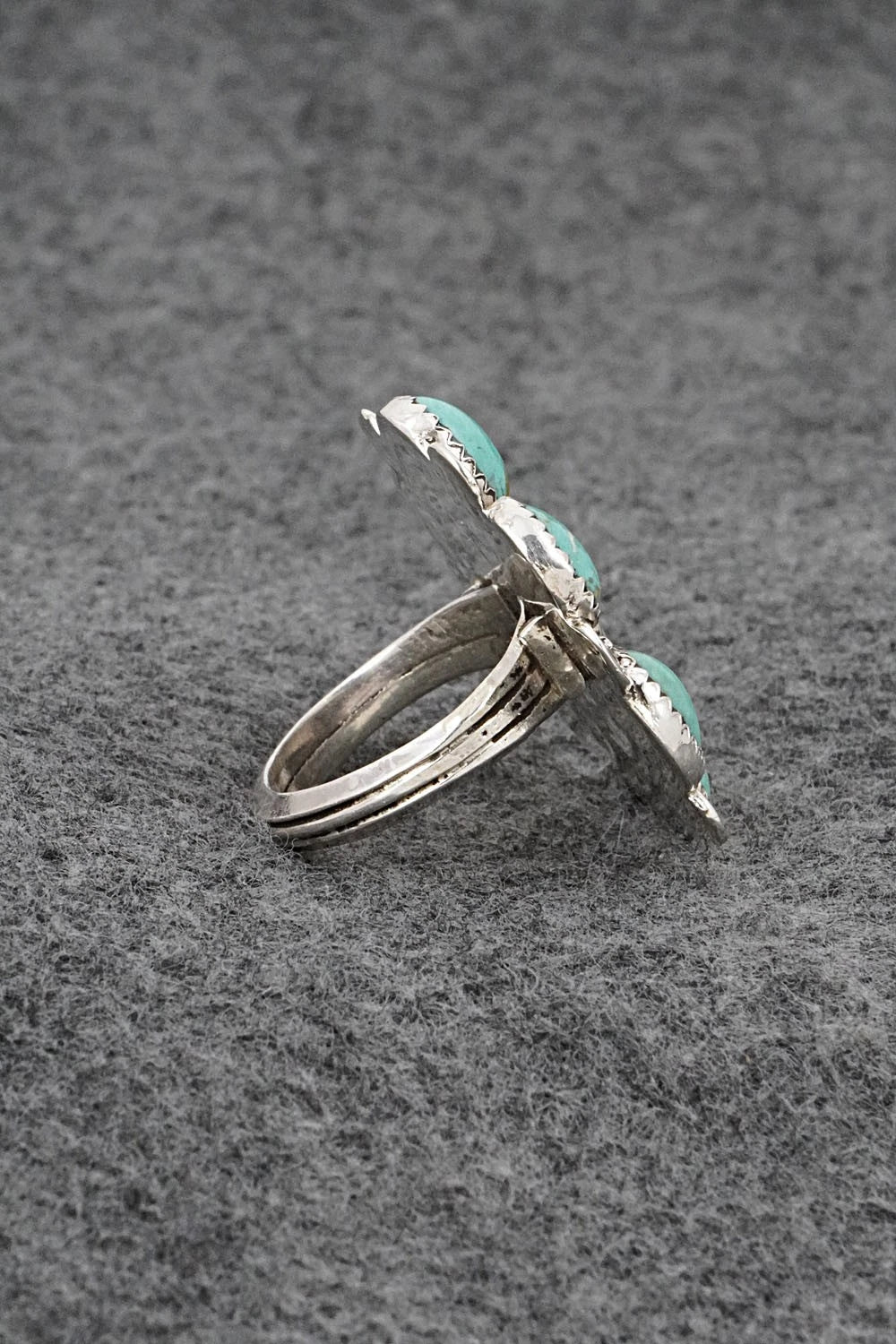 Turquoise & Sterling Silver Ring - Priscilla Reeder - Size 8