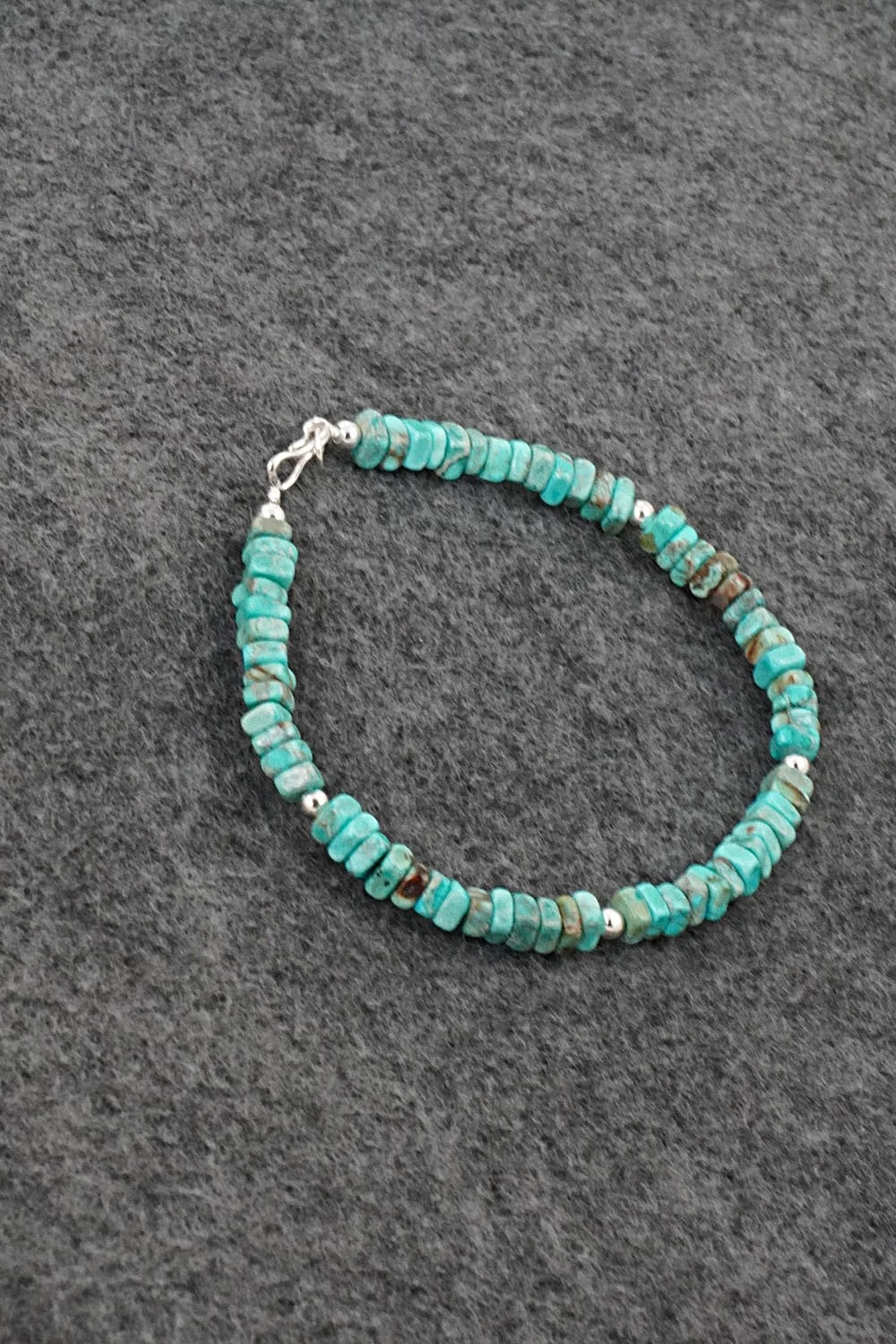 Turquoise & Sterling Silver Bracelet - Doreen Jake