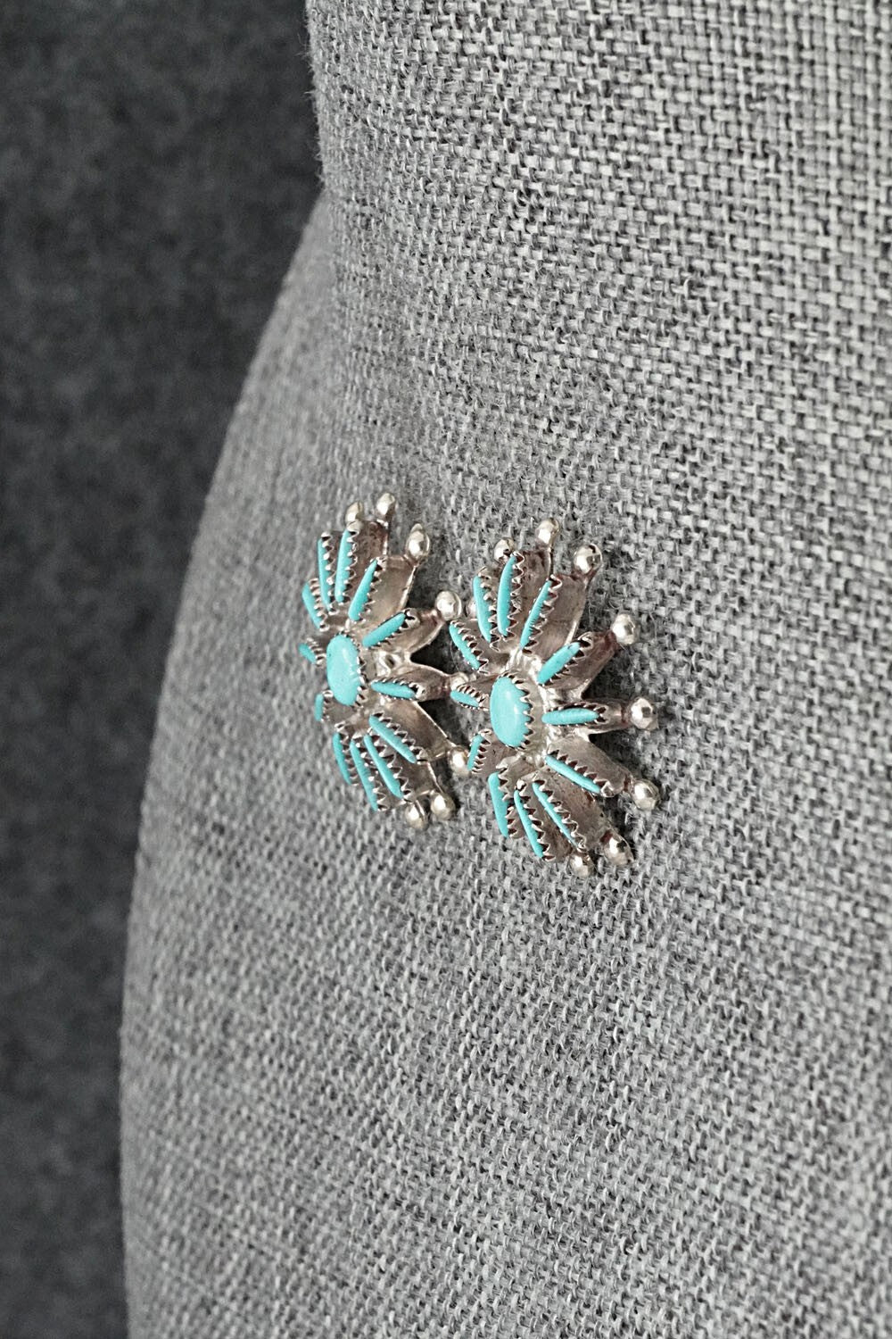 Turquoise & Sterling Silver Earrings - Rena Cachina