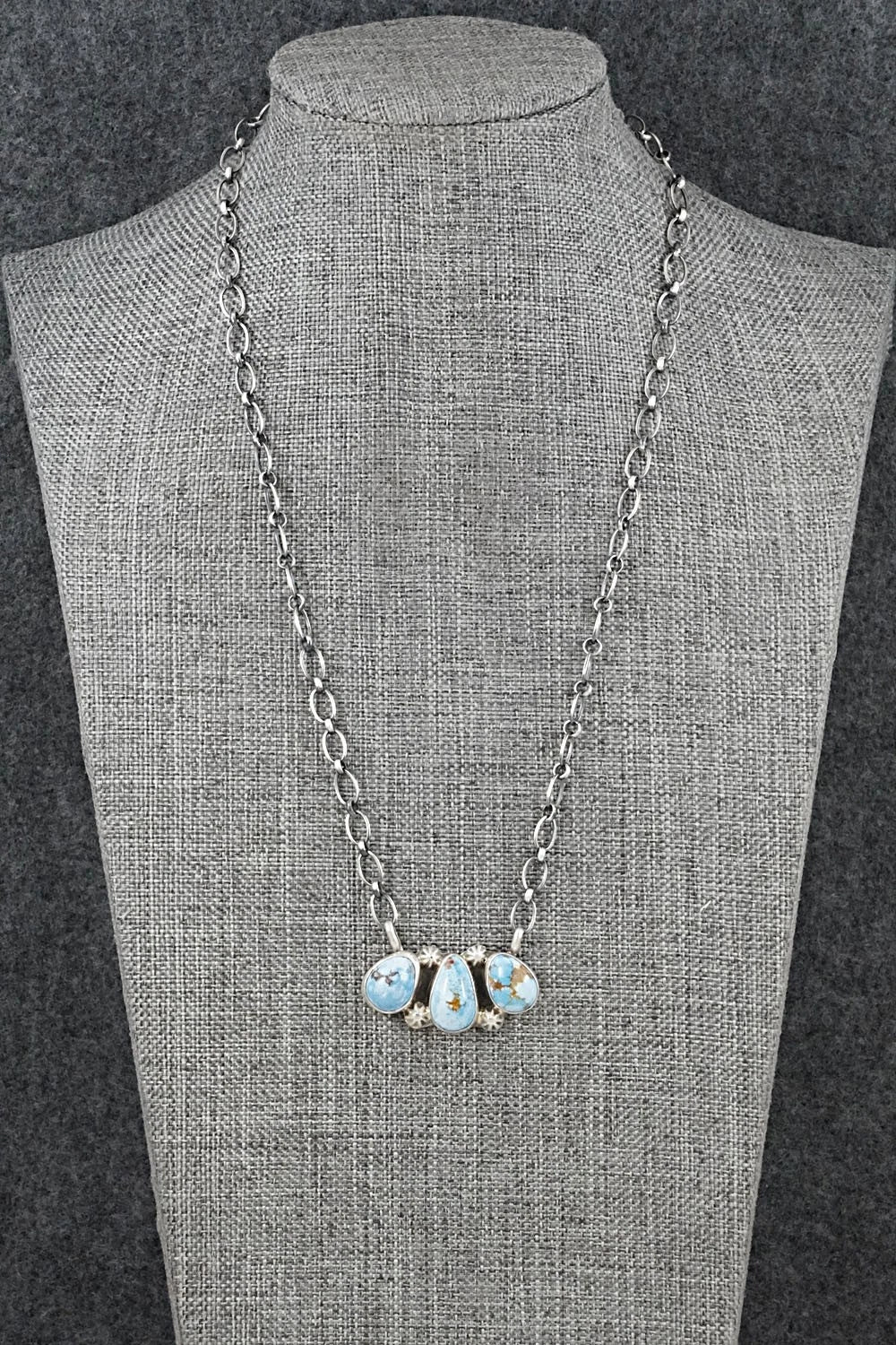 Turquoise & Sterling Silver Necklace - Kathleen Livingston