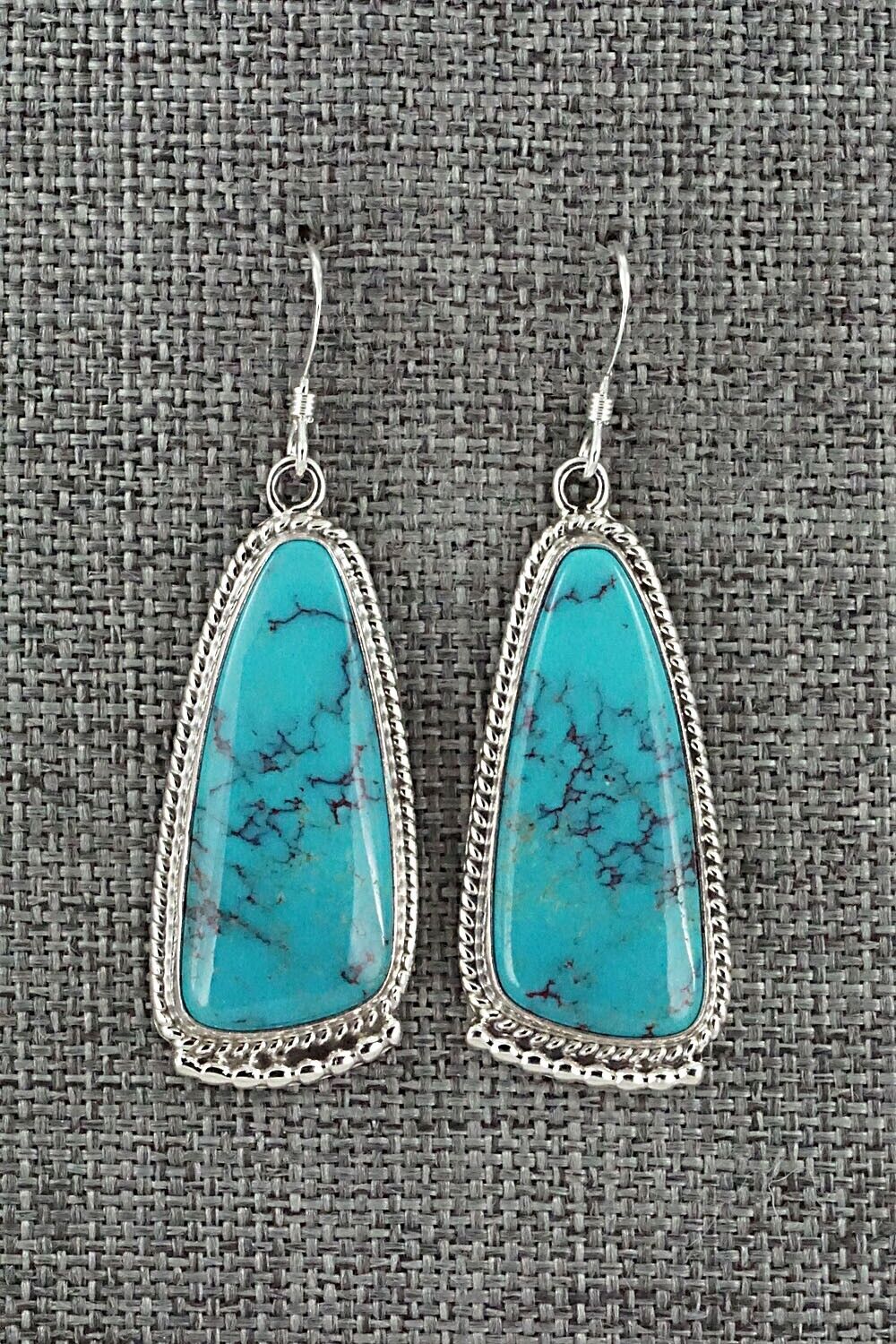 Turquoise & Sterling Silver Earrings - Verley Betone