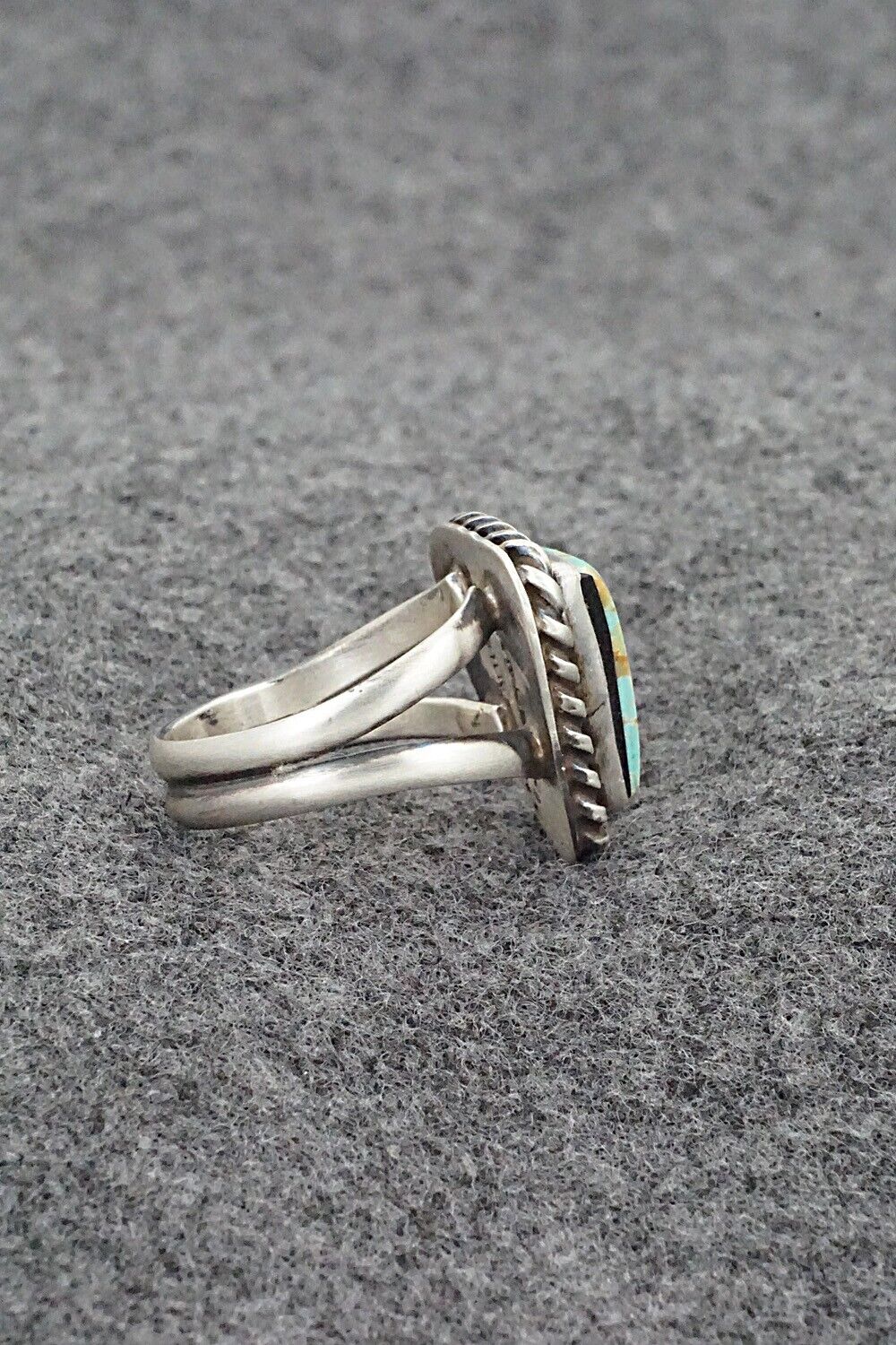 Turquoise & Sterling Silver Ring - Kathleen Livingston - Size 7.75