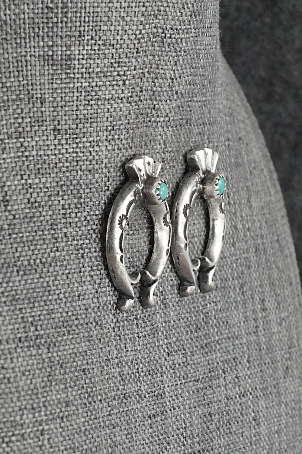 Turquoise & Sterling Silver Earrings - Adrienne Gordon