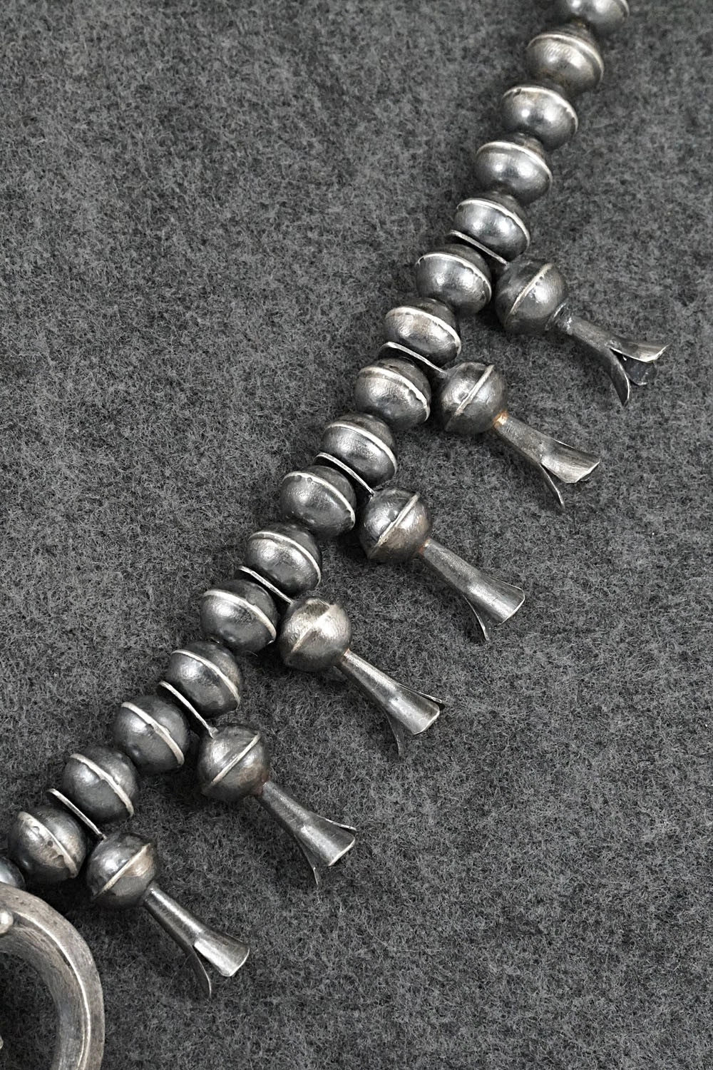 Turquoise & Sterling Silver Squash Blossom Set - Gilbert Martin