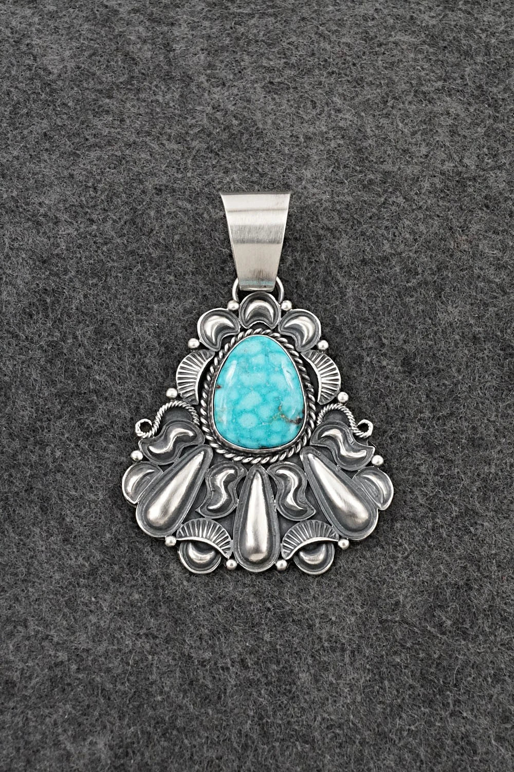 Turquoise and Sterling Silver Pendant - Derrick Gordon