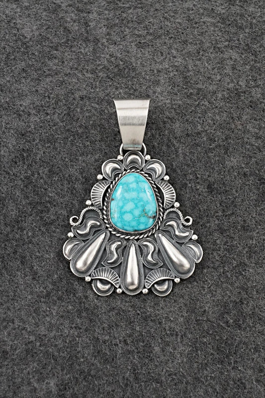 Turquoise and Sterling Silver Pendant - Derrick Gordon