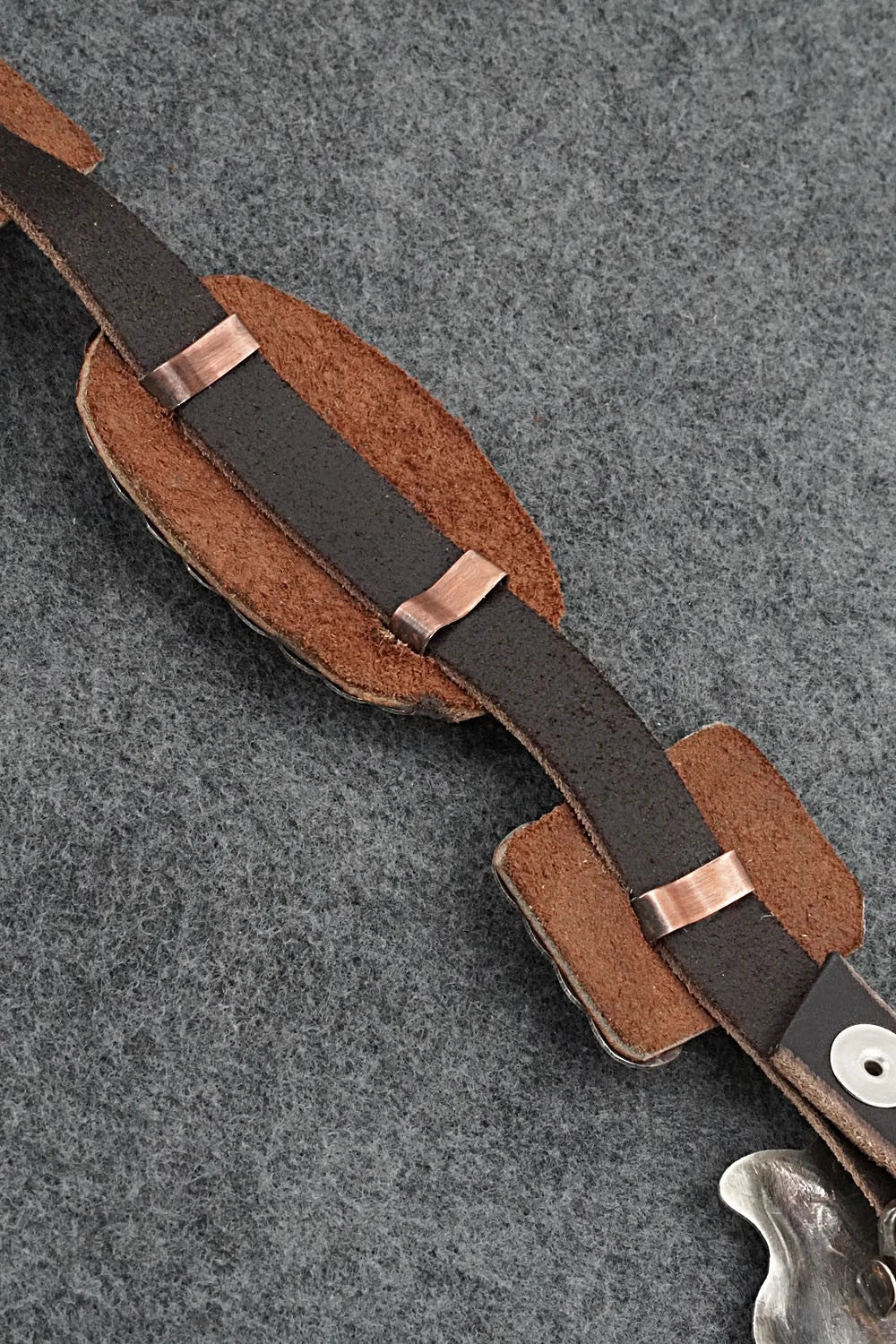 Sterling Silver & Leather Concho Belt - Dan Morgan