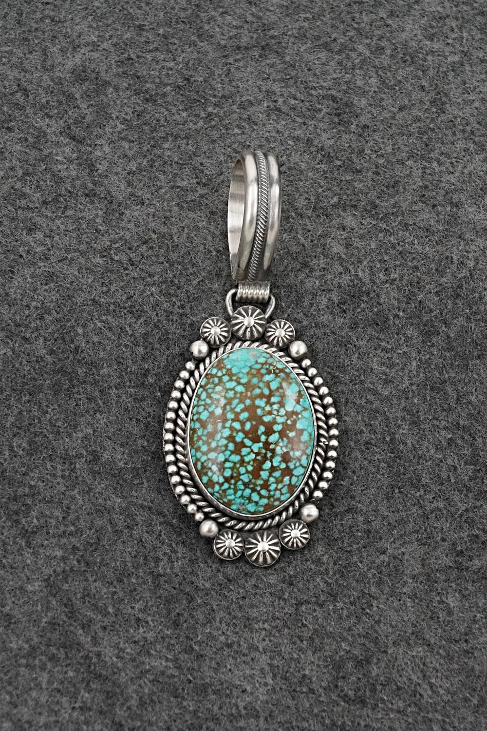 Turquoise & Sterling Silver Pendant - Michael Calladitto