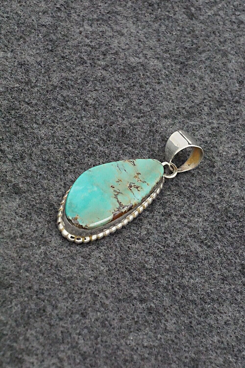 Turquoise & Sterling Silver Pendant - Lamy Castillo