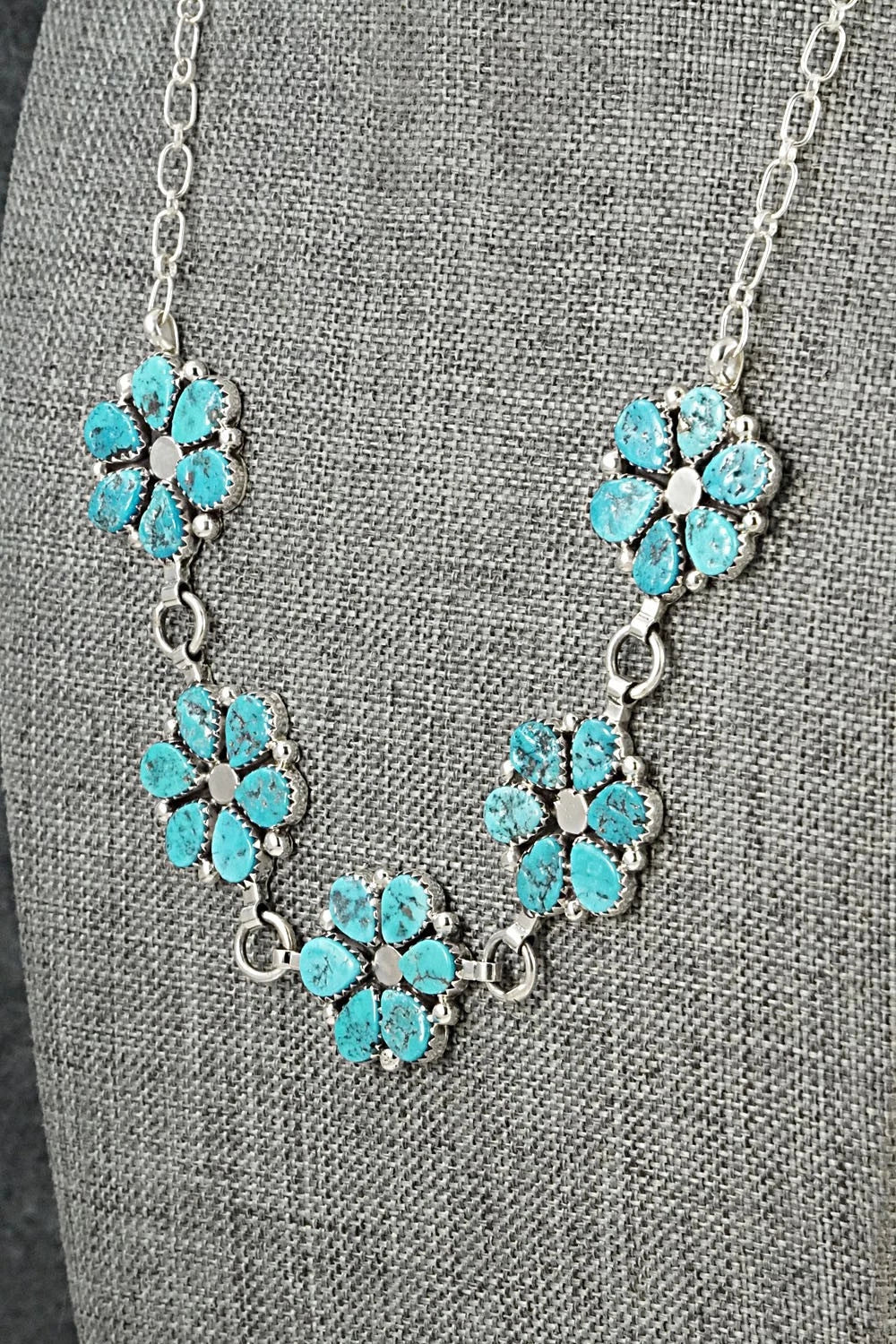 Turquoise & Sterling Silver Necklace - Anthony Brown