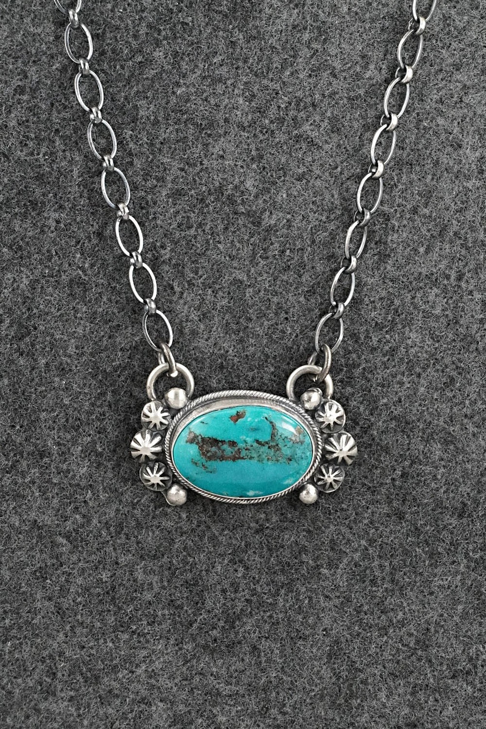 Turquoise & Sterling Silver Necklace - Bobby Johnson