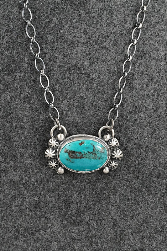 Turquoise & Sterling Silver Necklace - Bobby Johnson