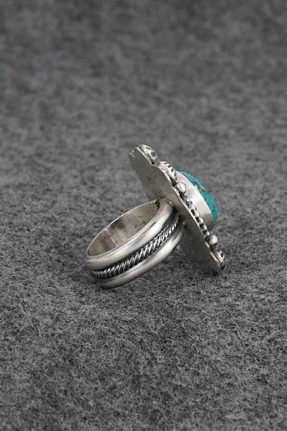 Turquoise & Sterling Silver Ring - Michael Calladitto - Size 7