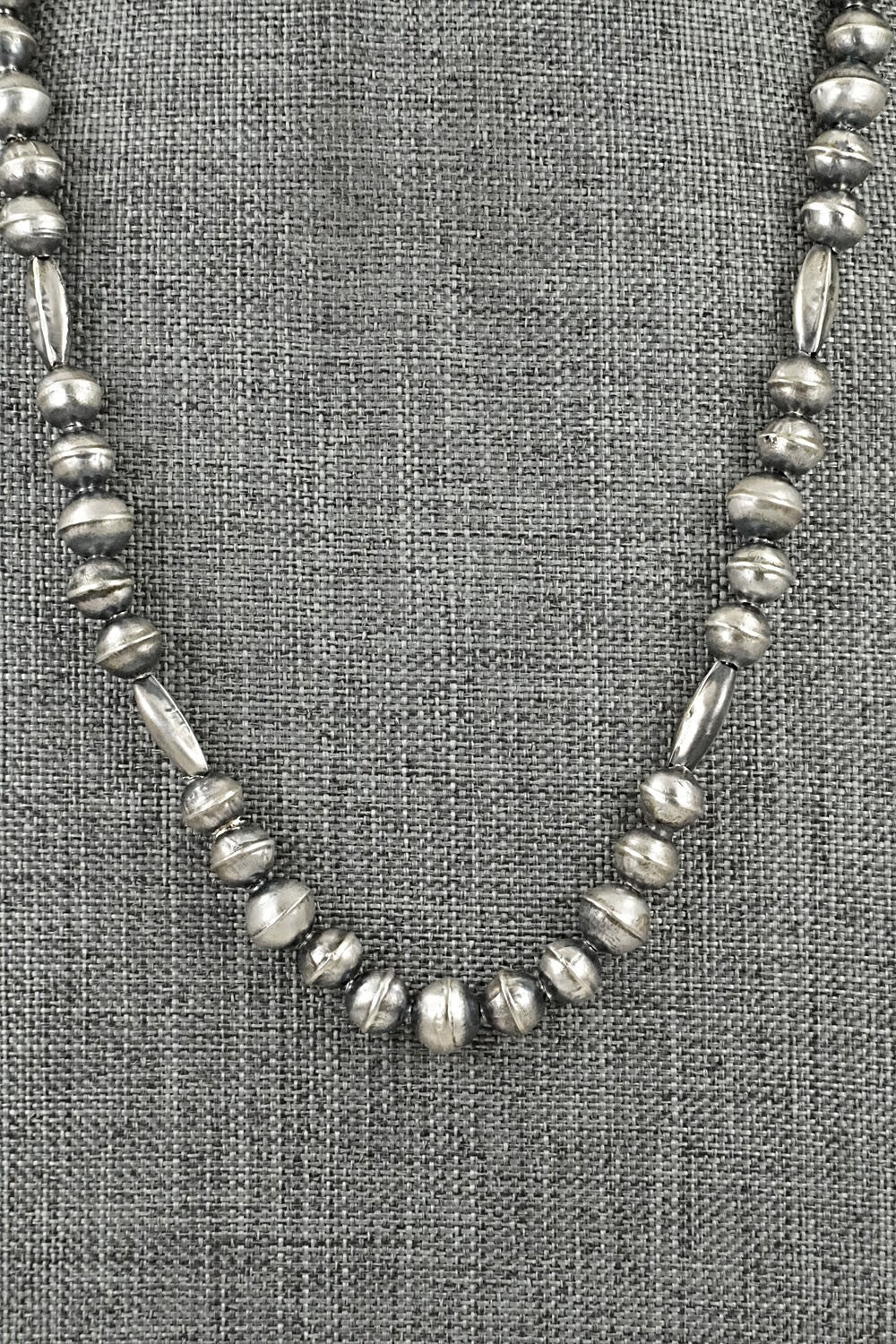 Sterling Silver Navajo Pearl Necklace 18" - Vintage