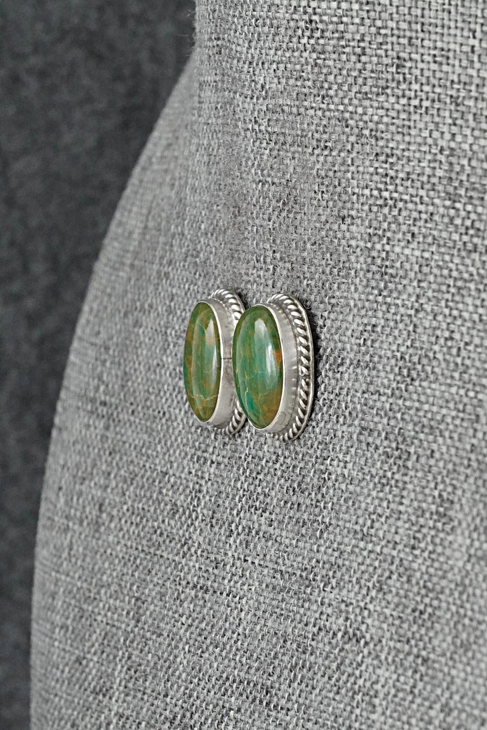Turquoise & Sterling Silver Earrings - Rosemary Saunders