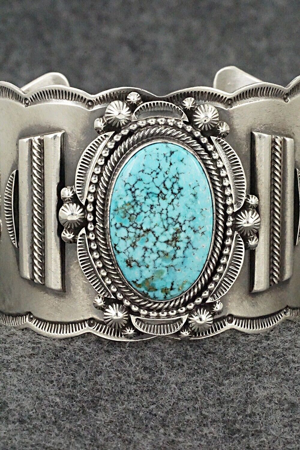 Turquoise & Sterling Silver Bracelet - Tom Lewis