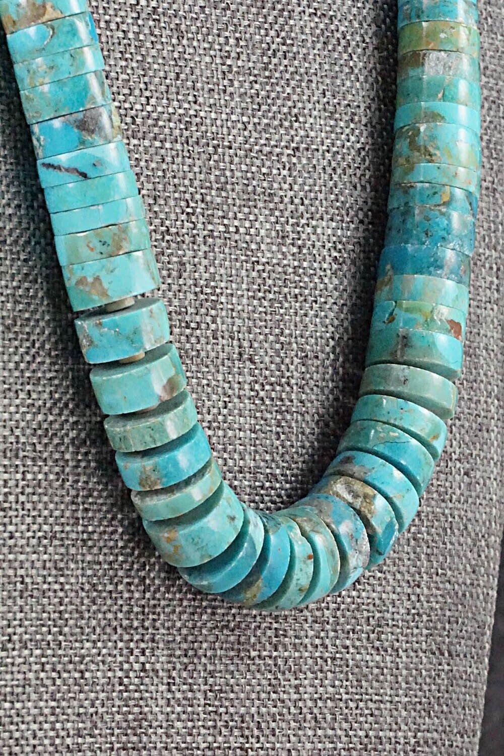 Turquoise & Sterling Silver Necklace - Joe Garcia